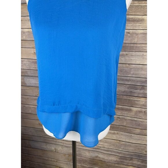 Rebecca Taylor Size 4 Layered Blouse Blue - Picture 3 of 11